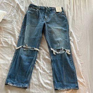 Abercrombie & Fitch the ankle straight ultra high rise jeans